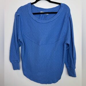 Free People Blue Long Sleeve Top